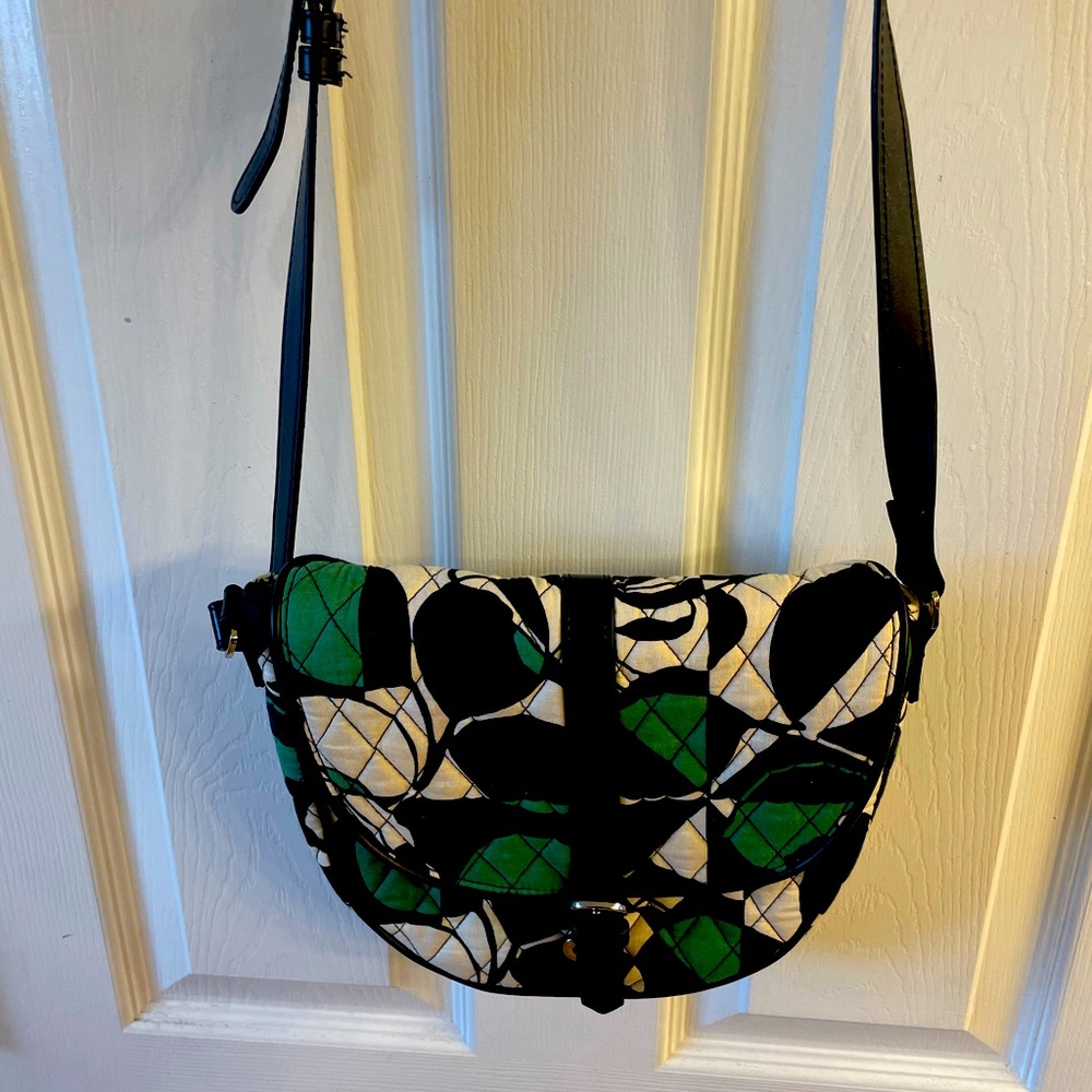 Vera Bradley cross body bag green and black bag